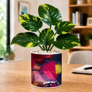 Artificial Tree Ceramic Photo Pot With White Stones 3x4 Inch (F166104) Artificial Tree Ceramic Photo Pot With White Stones 3x4 Inch (F166104)