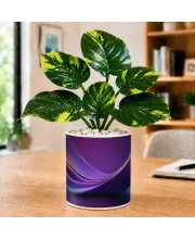 Artificial Tree Ceramic Photo Pot With White Stones 3x4 Inch (F166105)