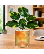 Artificial Tree Ceramic Photo Pot With White Stones 3x4 Inch (F166111)