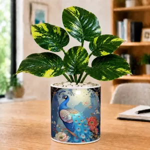 Artificial Tree Ceramic Photo Pot With White Stones 3x4 Inch (F166114) Artificial Tree Ceramic Photo Pot With White Stones 3x4 Inch (F166114)