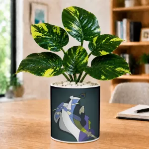 Artificial Tree Ceramic Photo Pot With White Stones 3x4 Inch (F166122) Artificial Tree Ceramic Photo Pot With White Stones 3x4 Inch (F166122)