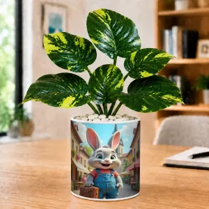 Artificial Tree Ceramic Photo Pot With White Stones 3x4 Inch (F166133) Artificial Tree Ceramic Photo Pot With White Stones 3x4 Inch (F166133)