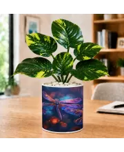 Artificial Tree Ceramic Photo Pot With White Stones 3x4 Inch (F166135)