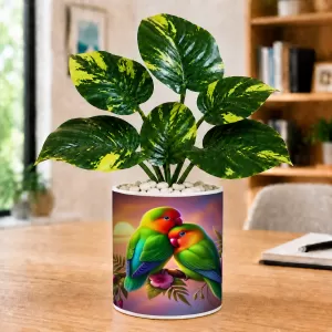 Artificial Tree Ceramic Photo Pot With White Stones 3x4 Inch (F166136) Artificial Tree Ceramic Photo Pot With White Stones 3x4 Inch (F166136)