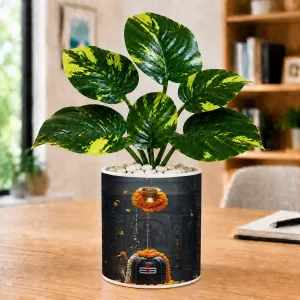 Artificial Tree Ceramic Photo Pot With White Stones 3x4 Inch (F166146) Artificial Tree Ceramic Photo Pot With White Stones 3x4 Inch (F166146)
