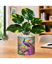 Artificial Tree Ceramic Photo Pot With White Stones 3x4 Inch (F166149)