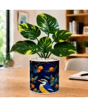 Artificial Tree Ceramic Photo Pot With White Stones 3x4 Inch (F166150)