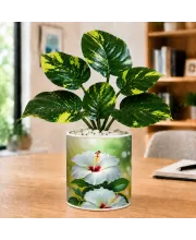 Artificial Tree Ceramic Photo Pot With White Stones 3x4 Inch (F166152)
