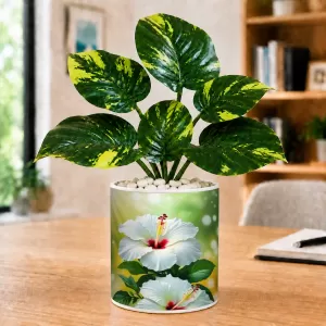 Artificial Tree Ceramic Photo Pot With White Stones 3x4 Inch (F166152) Artificial Tree Ceramic Photo Pot With White Stones 3x4 Inch (F166152)