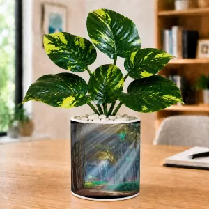 Artificial Tree Ceramic Photo Pot With White Stones 3x4 Inch (F166163) Artificial Tree Ceramic Photo Pot With White Stones 3x4 Inch (F166163)