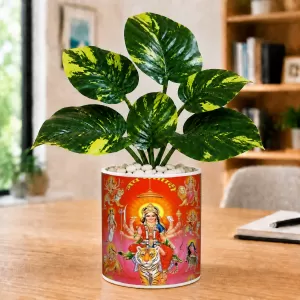 Artificial Tree Ceramic Photo Pot With White Stones 3x4 Inch (F166165) Artificial Tree Ceramic Photo Pot With White Stones 3x4 Inch (F166165)
