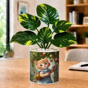 Artificial Tree Ceramic Photo Pot With White Stones 3x4 Inch (F166166) Artificial Tree Ceramic Photo Pot With White Stones 3x4 Inch (F166166)
