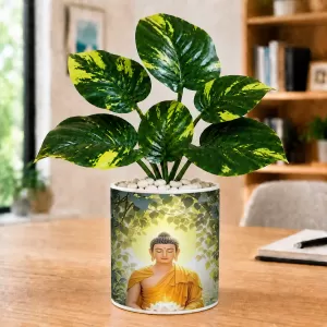 Artificial Tree Ceramic Photo Pot With White Stones 3x4 Inch (F166168) Artificial Tree Ceramic Photo Pot With White Stones 3x4 Inch (F166168)