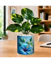 Artificial Tree Ceramic Photo Pot With White Stones 3x4 Inch (F166171)