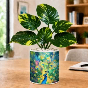 Artificial Tree Ceramic Photo Pot With White Stones 3x4 Inch (F166176) Artificial Tree Ceramic Photo Pot With White Stones 3x4 Inch (F166176)