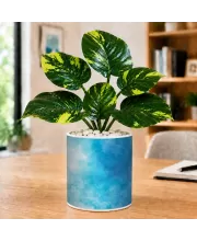 Artificial Tree Ceramic Photo Pot With White Stones 3x4 Inch (F166185)