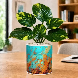 Artificial Tree Ceramic Photo Pot With White Stones 3x4 Inch (F166189) Artificial Tree Ceramic Photo Pot With White Stones 3x4 Inch (F166189)