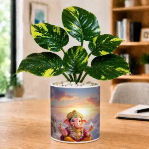Artificial Tree Ceramic Photo Pot With White Stones 3x4 Inch (F166192) Artificial Tree Ceramic Photo Pot With White Stones 3x4 Inch (F166192)
