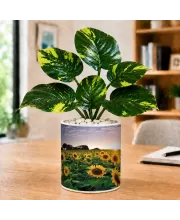 Artificial Tree Ceramic Photo Pot With White Stones 3x4 Inch (F166199)