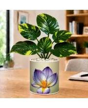 Artificial Tree Ceramic Photo Pot With White Stones 3x4 Inch (F166210)