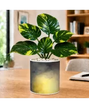 Artificial Tree Ceramic Photo Pot With White Stones 3x4 Inch (F166212)