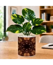 Artificial Tree Ceramic Photo Pot With White Stones 3x4 Inch (F166227)