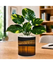 Artificial Tree Ceramic Photo Pot With White Stones 3x4 Inch (F166229)