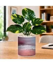 Artificial Tree Ceramic Photo Pot With White Stones 3x4 Inch (F166239)