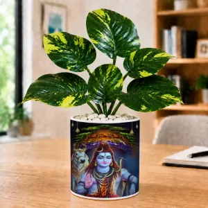 Artificial Tree Ceramic Photo Pot With White Stones 3x4 Inch (F166241) Artificial Tree Ceramic Photo Pot With White Stones 3x4 Inch (F166241)