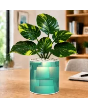Artificial Tree Ceramic Photo Pot With White Stones 3x4 Inch (F166245)