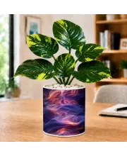 Artificial Tree Ceramic Photo Pot With White Stones 3x4 Inch (F166271)