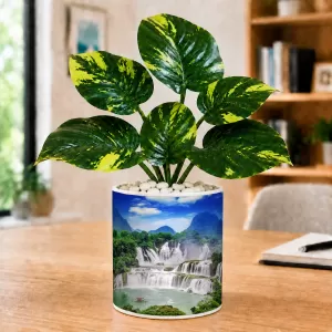 Artificial Tree Ceramic Photo Pot With White Stones 3x4 Inch (F166273) Artificial Tree Ceramic Photo Pot With White Stones 3x4 Inch (F166273)