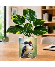 Artificial Tree Ceramic Photo Pot With White Stones 3x4 Inch (F166279)