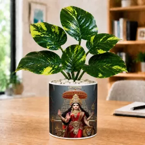 Artificial Tree Ceramic Photo Pot With White Stones 3x4 Inch (F166282) Artificial Tree Ceramic Photo Pot With White Stones 3x4 Inch (F166282)