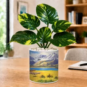 Artificial Tree Ceramic Photo Pot With White Stones 3x4 Inch (F166284) Artificial Tree Ceramic Photo Pot With White Stones 3x4 Inch (F166284)