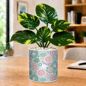 Artificial Tree Ceramic Photo Pot With White Stones 3x4 Inch (F166291) Artificial Tree Ceramic Photo Pot With White Stones 3x4 Inch (F166291)