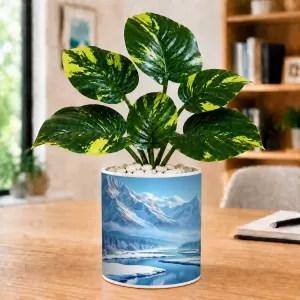Artificial Tree Ceramic Photo Pot With White Stones 3x4 Inch (F166292) Artificial Tree Ceramic Photo Pot With White Stones 3x4 Inch (F166292)