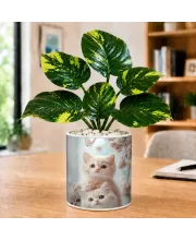Artificial Tree Ceramic Photo Pot With White Stones 3x4 Inch (F166297)