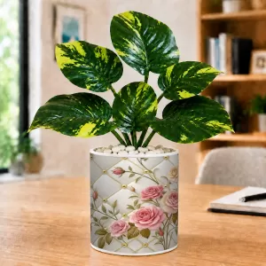 Artificial Tree Ceramic Photo Pot With White Stones 3x4 Inch (F166298) Artificial Tree Ceramic Photo Pot With White Stones 3x4 Inch (F166298)