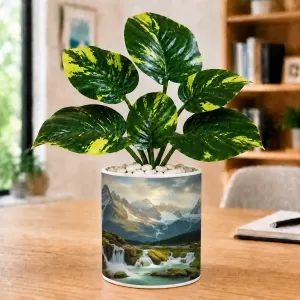 Artificial Tree Ceramic Photo Pot With White Stones 3x4 Inch (F166300) Artificial Tree Ceramic Photo Pot With White Stones 3x4 Inch (F166300)