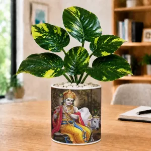 Artificial Tree Ceramic Photo Pot With White Stones 3x4 Inch (F166314) Artificial Tree Ceramic Photo Pot With White Stones 3x4 Inch (F166314)