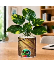 Artificial Tree Ceramic Photo Pot With White Stones 3x4 Inch (F166318)