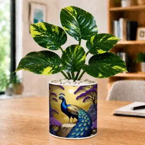 Artificial Tree Ceramic Photo Pot With White Stones 3x4 Inch (F166324) Artificial Tree Ceramic Photo Pot With White Stones 3x4 Inch (F166324)