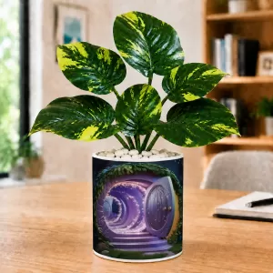 Artificial Tree Ceramic Photo Pot With White Stones 3x4 Inch (F166329) Artificial Tree Ceramic Photo Pot With White Stones 3x4 Inch (F166329)