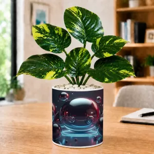 Artificial Tree Ceramic Photo Pot With White Stones 3x4 Inch (F166332) Artificial Tree Ceramic Photo Pot With White Stones 3x4 Inch (F166332)