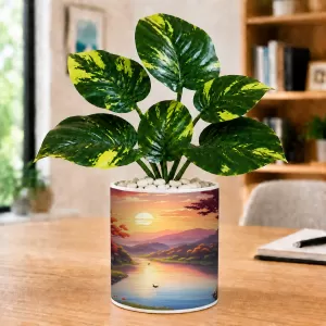 Artificial Tree Ceramic Photo Pot With White Stones 3x4 Inch (F166338) Artificial Tree Ceramic Photo Pot With White Stones 3x4 Inch (F166338)