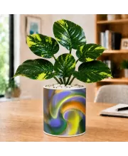 Artificial Tree Ceramic Photo Pot With White Stones 3x4 Inch (F166350)