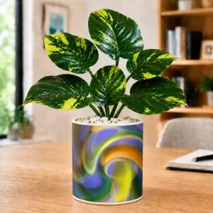 Artificial Tree Ceramic Photo Pot With White Stones 3x4 Inch (F166350) Artificial Tree Ceramic Photo Pot With White Stones 3x4 Inch (F166350)