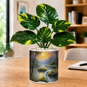 Artificial Tree Ceramic Photo Pot With White Stones 3x4 Inch (F166357) Artificial Tree Ceramic Photo Pot With White Stones 3x4 Inch (F166357)