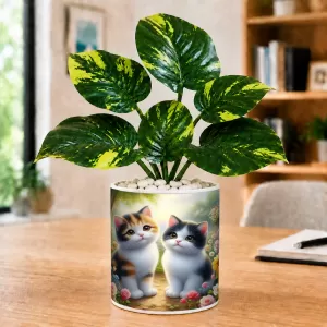 Artificial Tree Ceramic Photo Pot With White Stones 3x4 Inch (F166359) Artificial Tree Ceramic Photo Pot With White Stones 3x4 Inch (F166359)